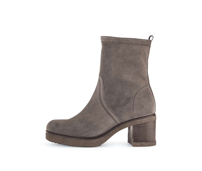 Gabor Plateau Stiefelette Grau - Rauleder