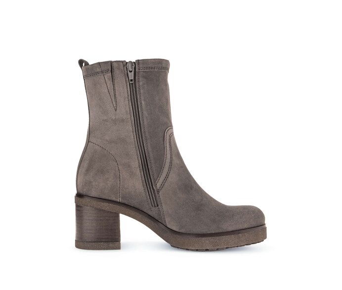 Gabor Plateau Stiefelette Grau - Rauleder