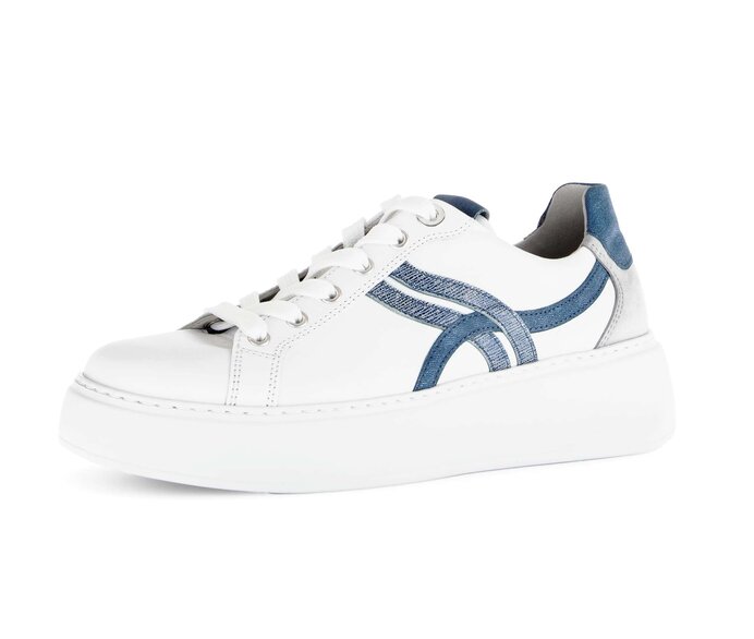Gabor Sneaker Low Weiß - Materialmix Leder