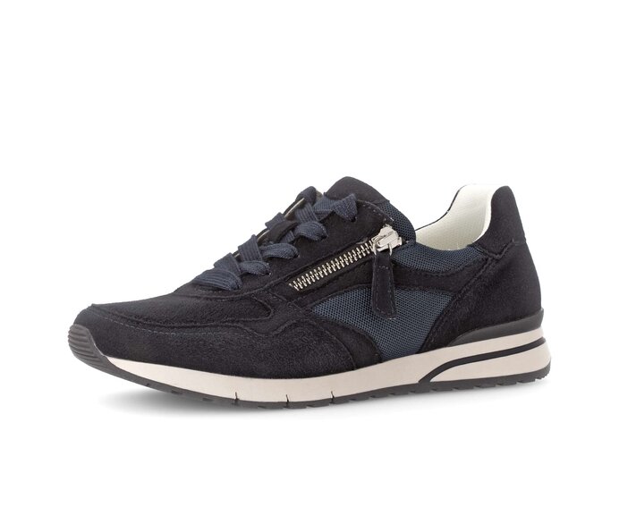 Gabor Sneaker Low Blau - Materialmix Leder/Lederimitat