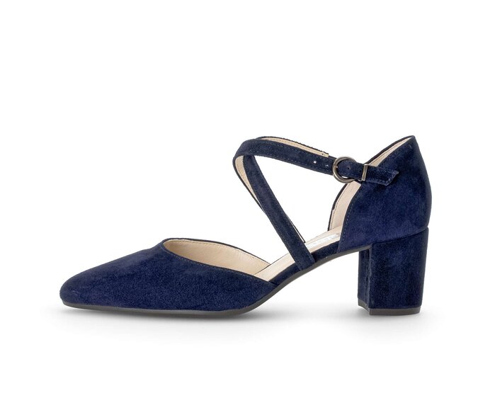 Gabor Spangenpumps Blau - Rauleder