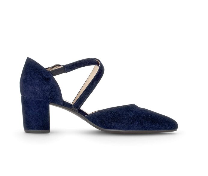 Gabor Spangenpumps Blau - Rauleder