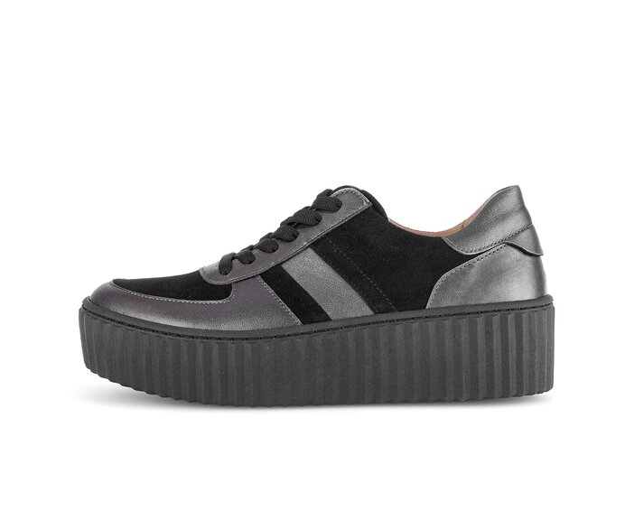 Gabor Sneaker Low Grau - Materialmix Leder