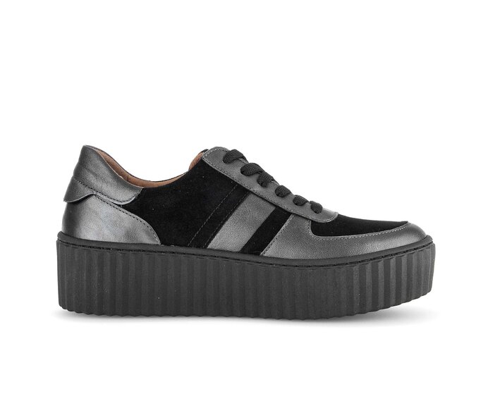 Gabor Sneaker Low Grau - Materialmix Leder