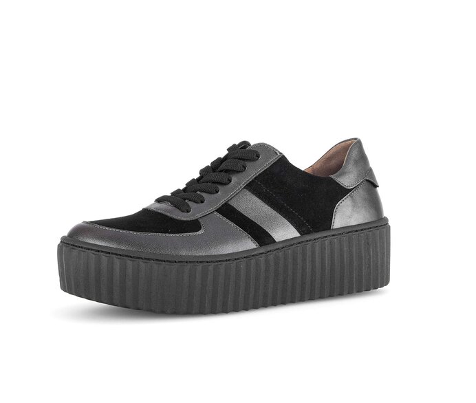 Gabor Sneaker Low Grau - Materialmix Leder