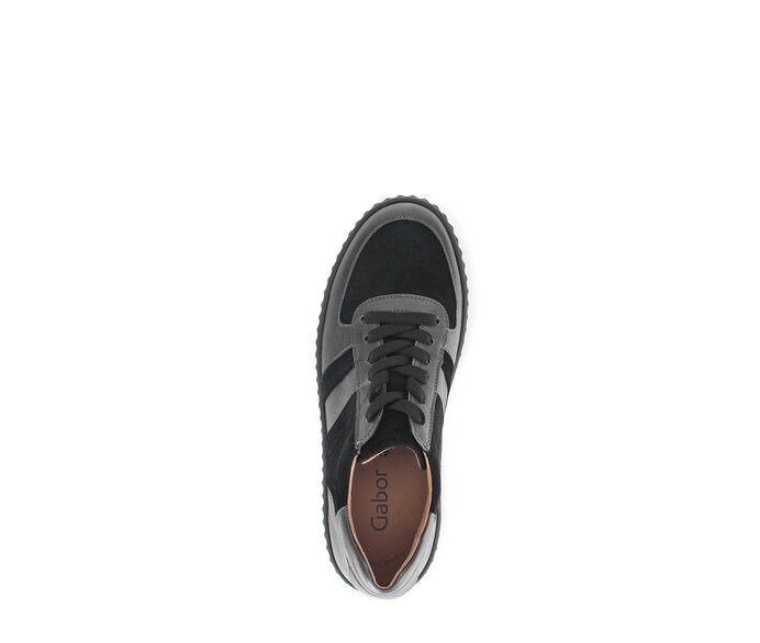 Gabor Sneaker Low Grau - Materialmix Leder
