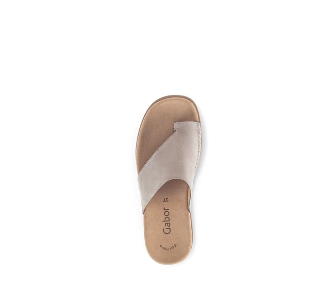 Gabor Zehentrenner Beige - Rauleder