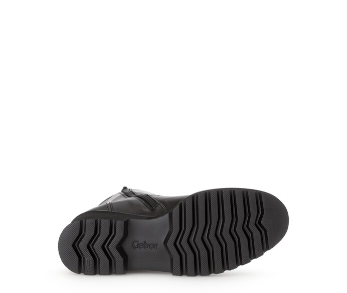 Gabor Plateau Stiefelette Schwarz - Glattleder