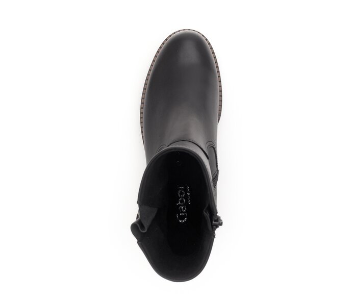 Gabor Plateau Stiefelette Schwarz - Glattleder