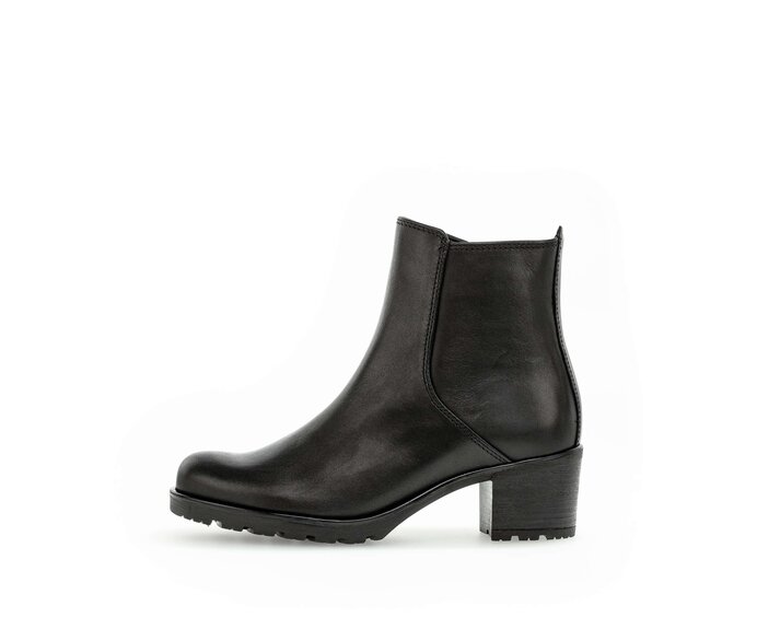 Gabor Plateau Stiefelette Schwarz - Glattleder