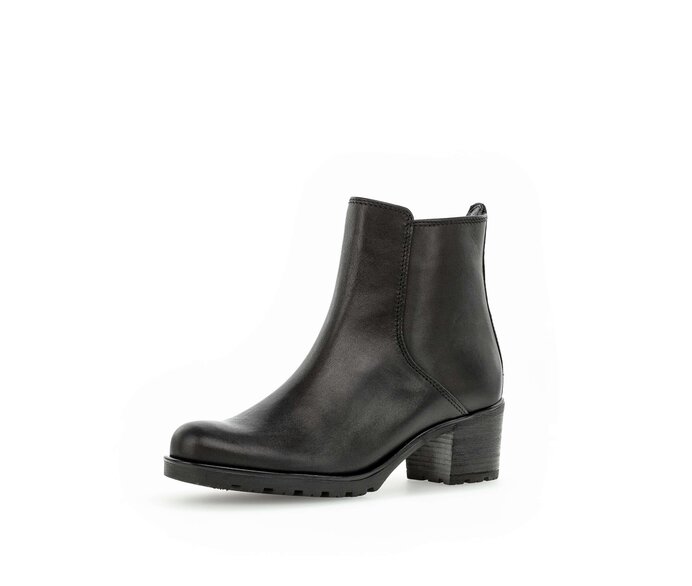 Gabor Plateau Stiefelette Schwarz - Glattleder