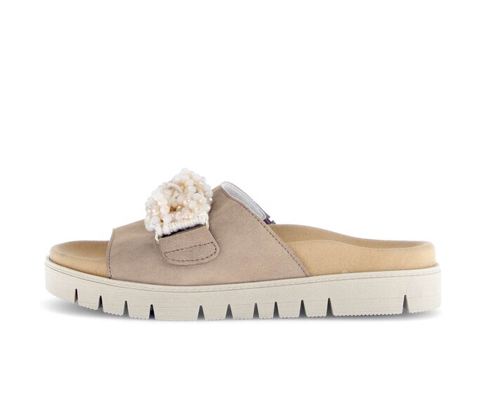 Gabor Pantolette Beige - Rauleder