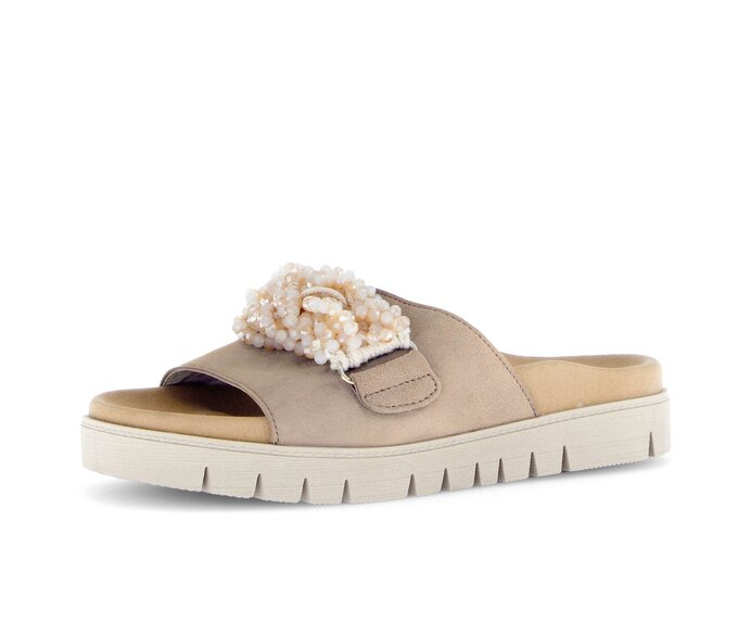 Gabor Pantolette Beige - Rauleder