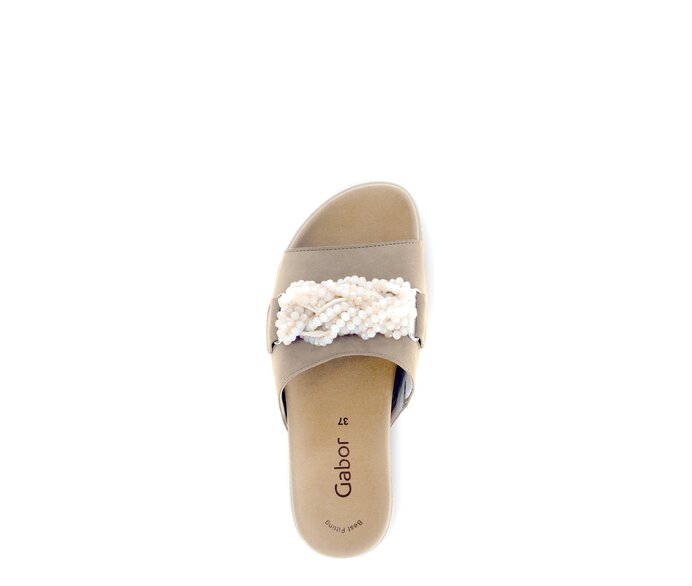 Gabor Pantolette Beige - Rauleder