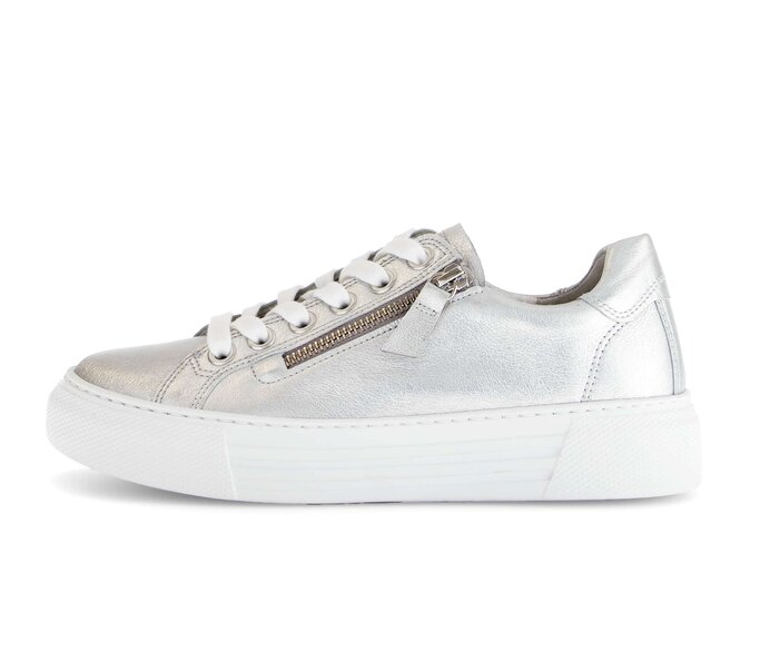 Gabor Sneaker Low Silber - Effektleder