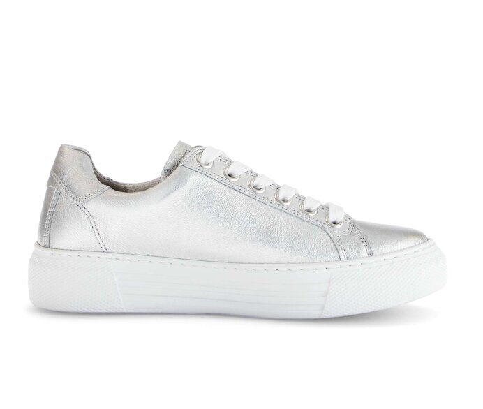 Gabor Sneaker Low Silber - Effektleder