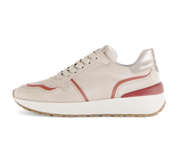 Gabor Sneaker Low Beige - Materialmix Leder