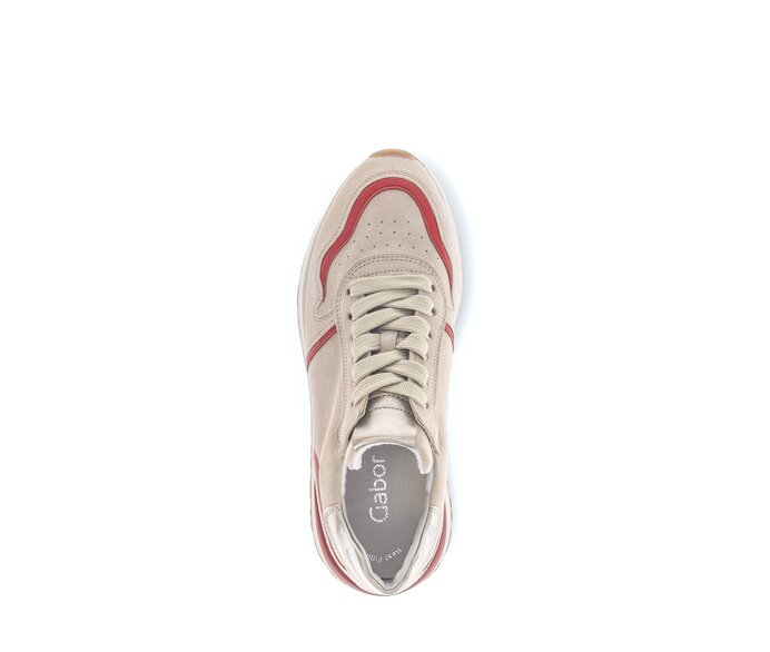 Gabor Sneaker Low Beige - Materialmix Leder