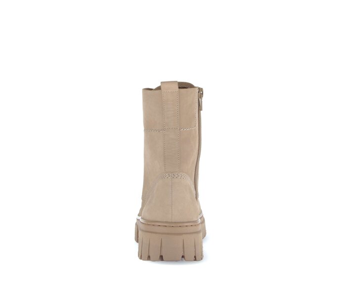 Gabor Schnürstiefelette Beige - Rauleder