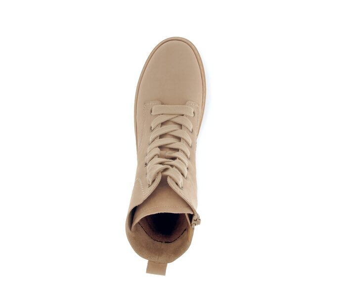 Gabor Schnürstiefelette Beige - Rauleder