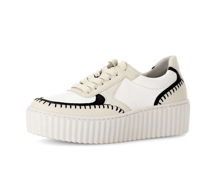 Gabor Sneaker Low Beige - Materialmix Leder