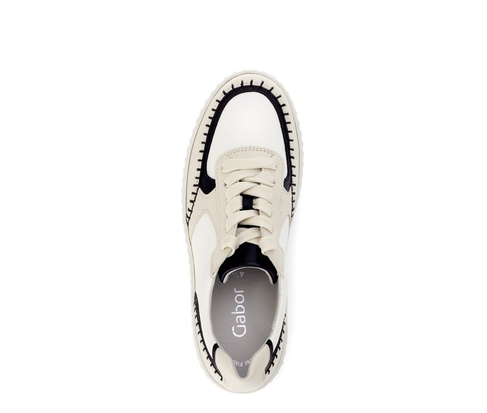 Gabor Sneaker Low Beige - Materialmix Leder