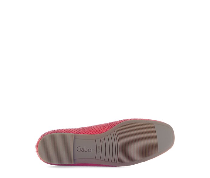 Gabor Eleganter Ballerina Rot - Leder Reptiloptik