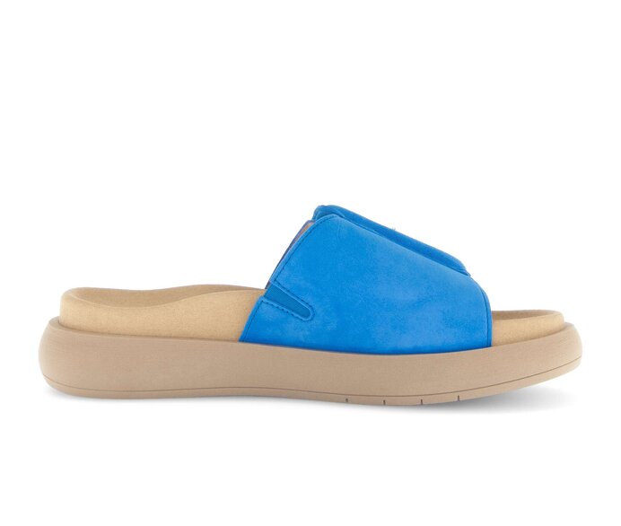 Gabor Pantolette Blau - Rauleder