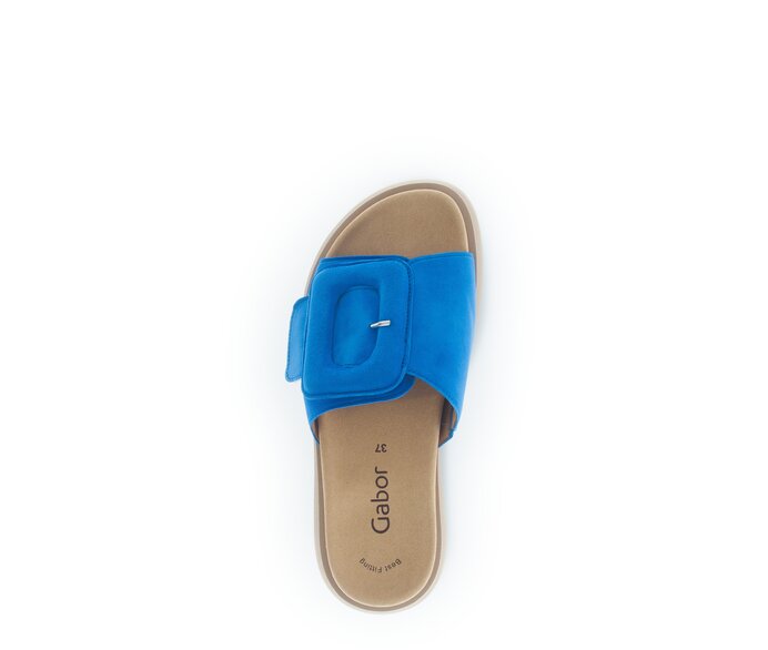 Gabor Pantolette Blau - Rauleder