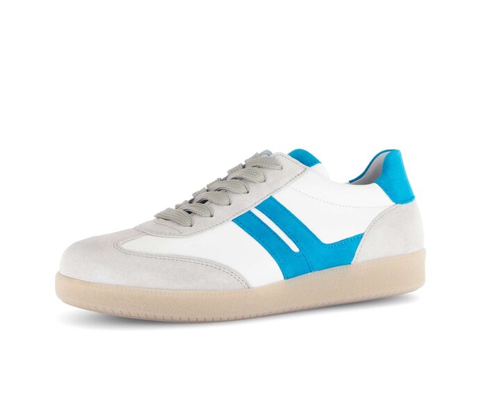 Gabor Sneaker Low Blau - Materialmix Leder