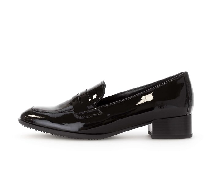 Gabor Hochfrontpumps Schwarz - Lackleder