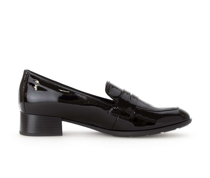Gabor Hochfrontpumps Schwarz - Lackleder