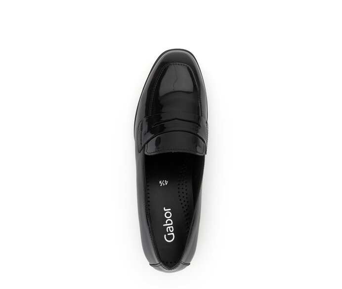 Gabor Hochfrontpumps Schwarz - Lackleder
