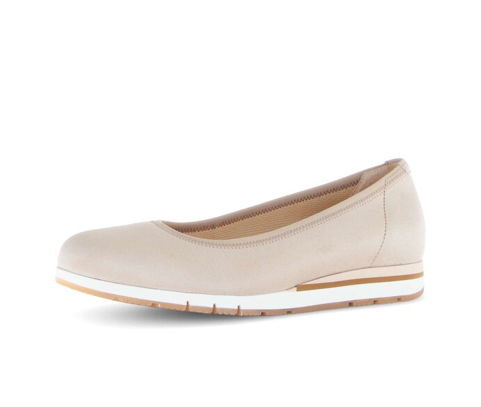 Gabor Sportliche Ballerina Beige - Rauleder
