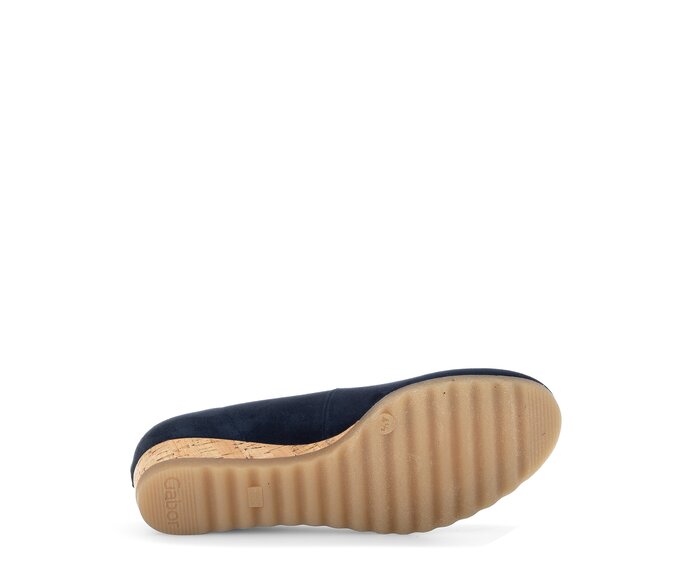Gabor Keilpumps Blau - Rauleder