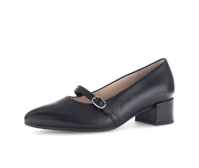 Gabor Spangenpumps Schwarz - Glattleder
