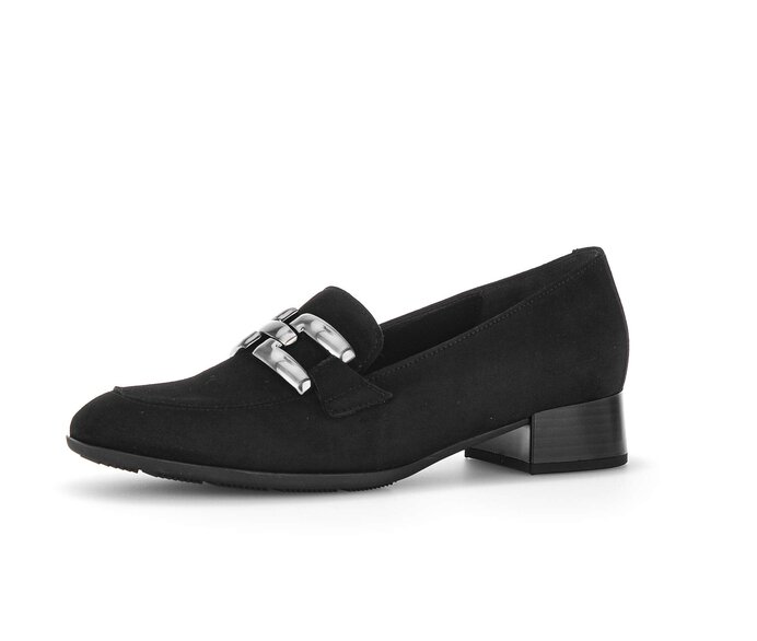 Gabor Hochfrontpumps Schwarz - Rauleder