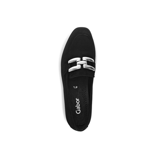 Gabor Hochfrontpumps Schwarz - Rauleder