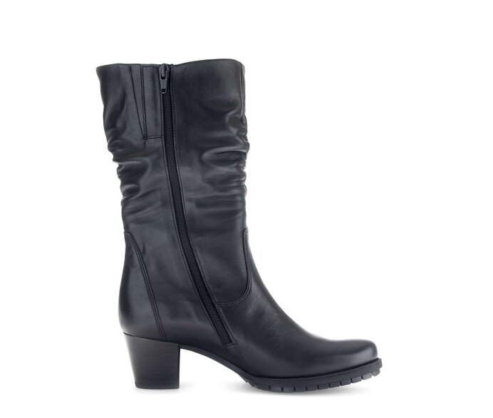 Gabor Sportliche Stiefelette Schwarz - Glattleder
