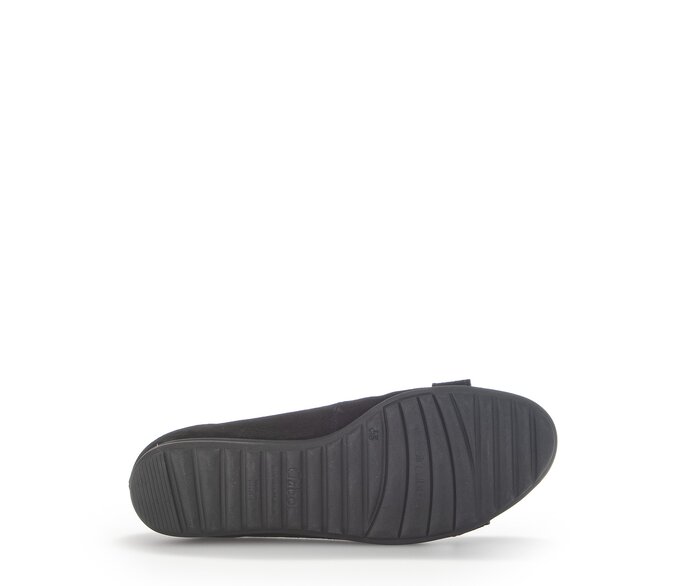 Gabor Sportliche Ballerina Schwarz - Rauleder