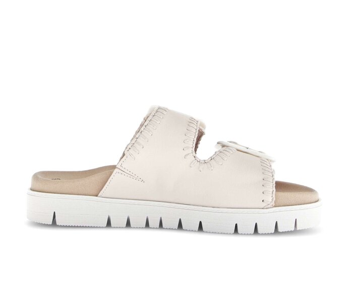 Gabor Pantolette Creme - Glattleder