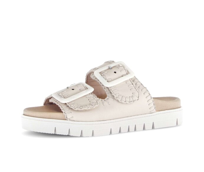 Gabor Pantolette Creme - Glattleder