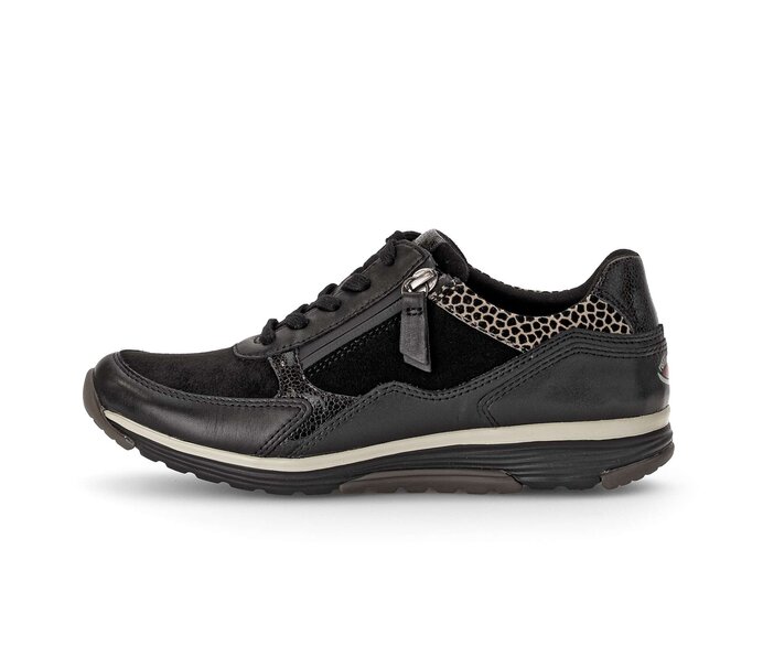 Gabor Sneaker Low Schwarz - Materialmix Leder/Lederimitat