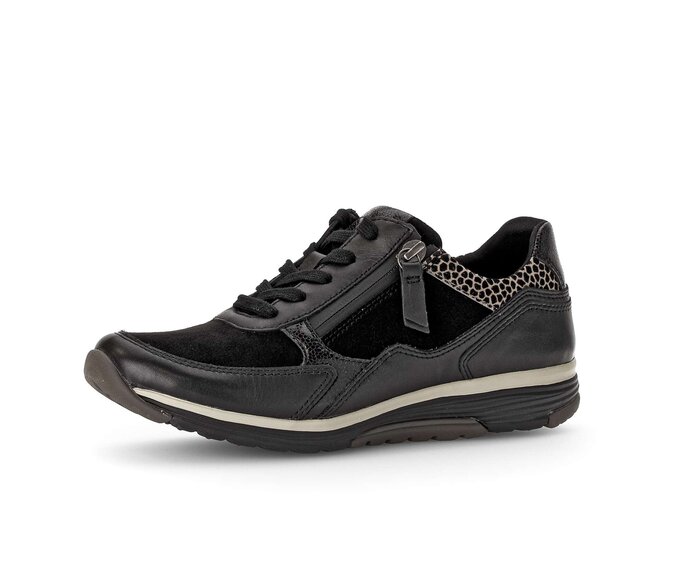 Gabor Sneaker Low Schwarz - Materialmix Leder/Lederimitat
