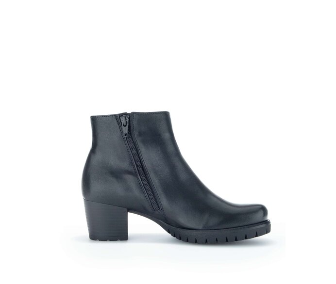 Gabor Sportliche Stiefelette Schwarz - Glattleder
