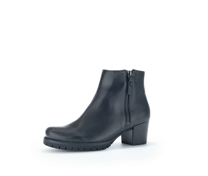 Gabor Sportliche Stiefelette Schwarz - Glattleder