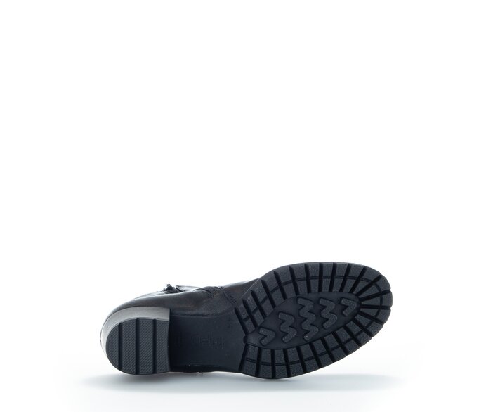 Gabor Sportliche Stiefelette Schwarz - Glattleder
