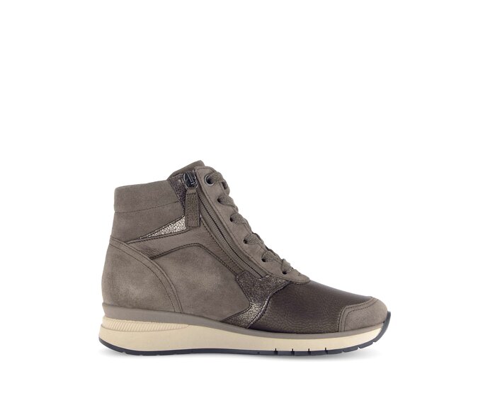 Gabor Sportliche Stiefelette Bronze - Materialmix Leder/Lederimitat