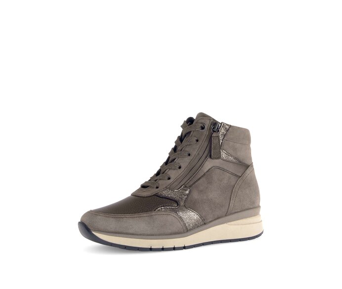 Gabor Sportliche Stiefelette Bronze - Materialmix Leder/Lederimitat