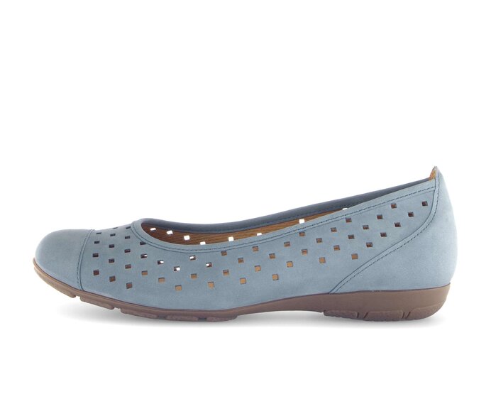 Gabor Sportliche Ballerina Blau - Rauleder